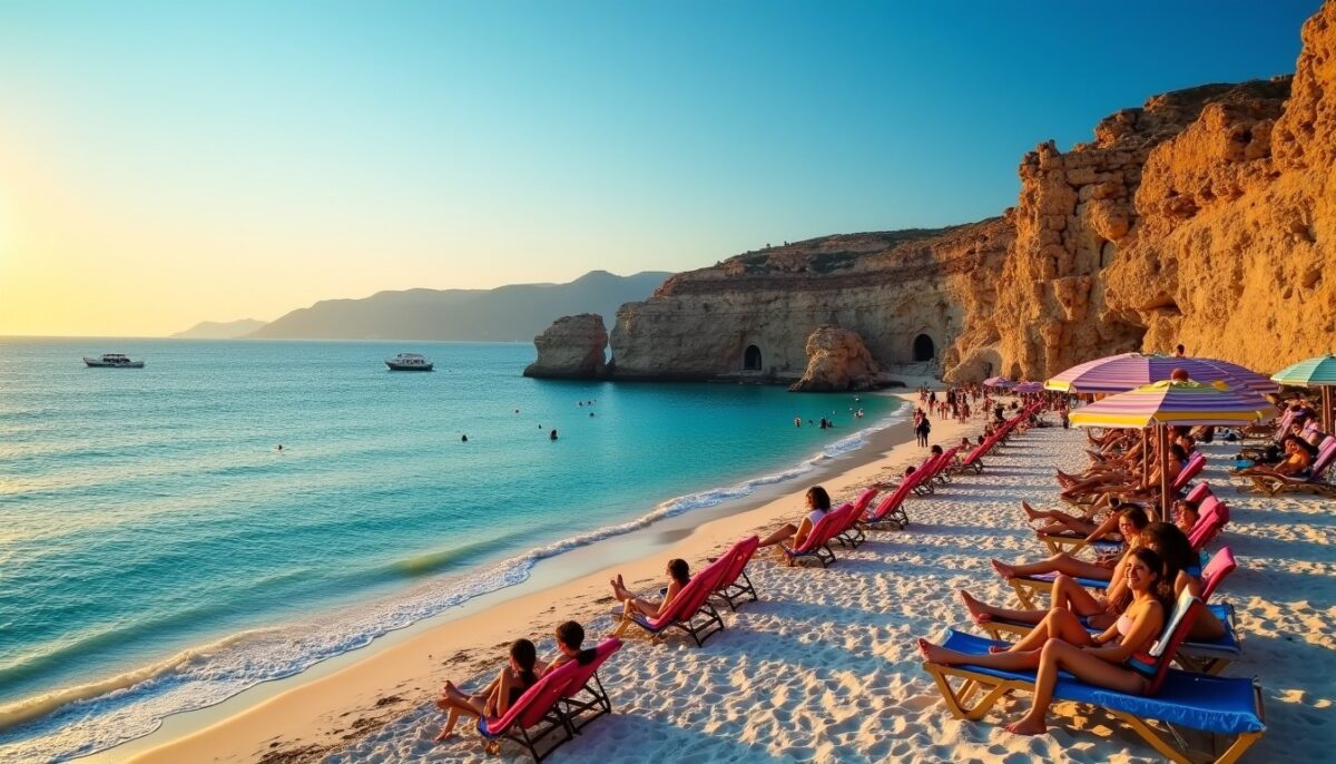 Kamari à Thira, Santorin : votre guide essentiel des plages, vestiges antiques et sentiers de randonnée