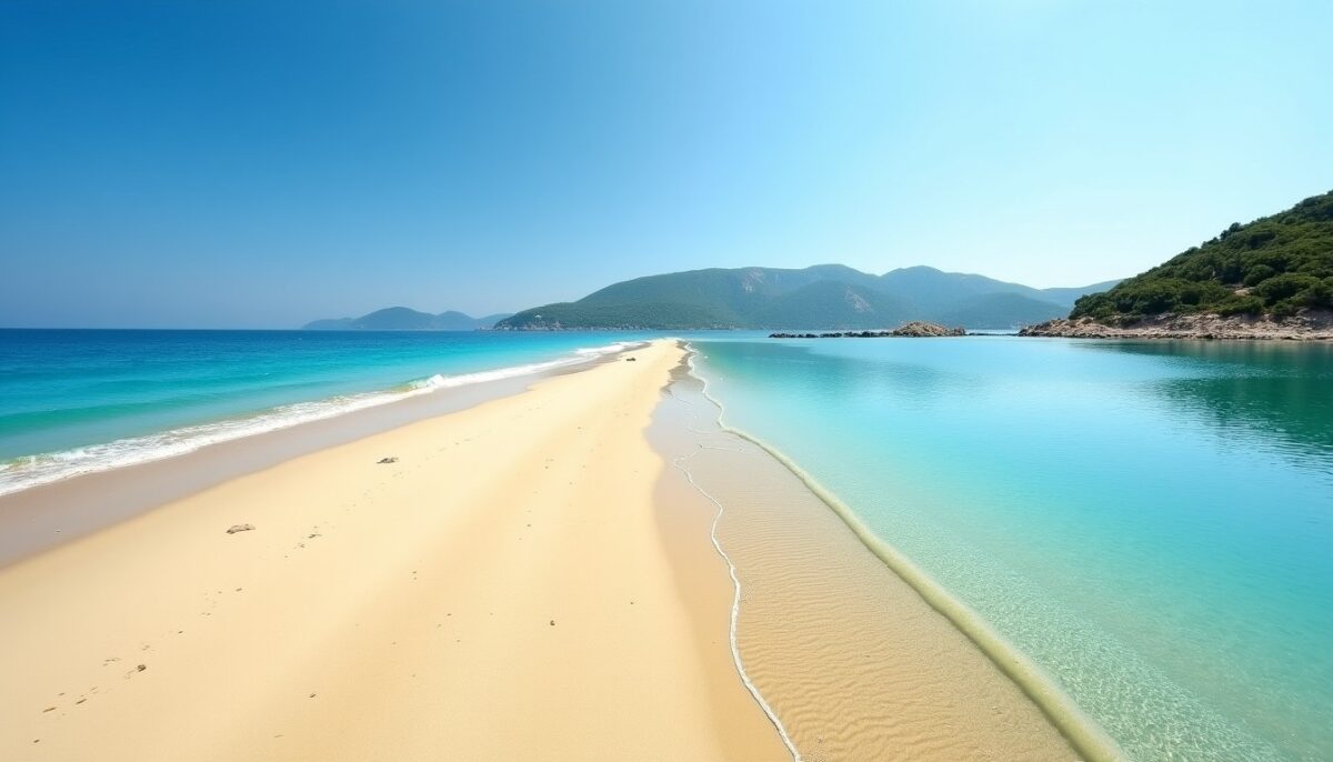 Halikounas Beach à Corfou : un paradis préservé entre océan et lagune